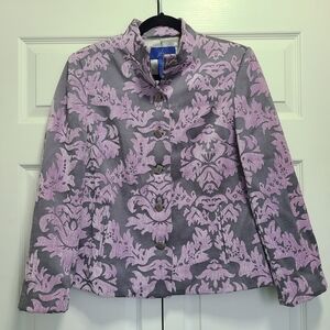 JH Collectibles‎ Lavender and Charcoal Patterned Blazer M